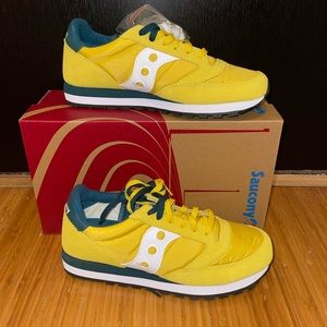 SAUCONY  JAZZ ORIGINAL S2044-330 Yellow/green/white Sneaker Mens Size 7
